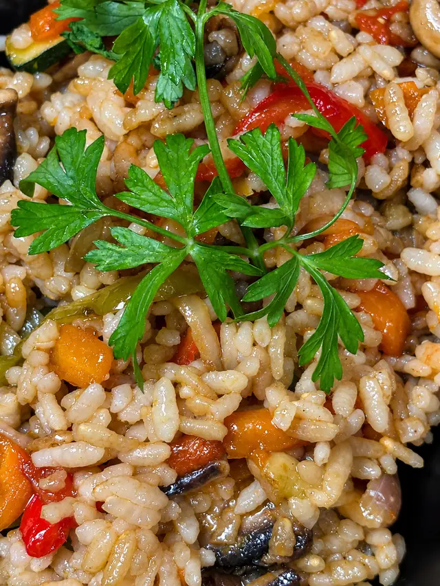 Arroz meloso con verduras