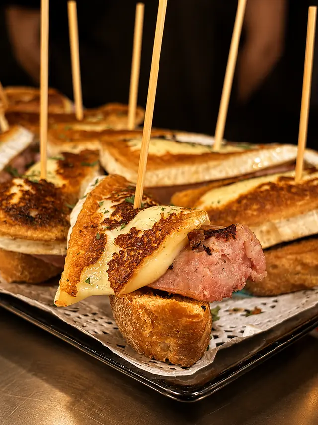 Montaditos con palillo, recién hechos